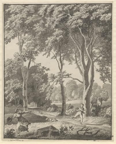 Graffiti Impression Toile Décoration Forêt Svendstrup CW Eckersberg Cadre Mural 60x90cm