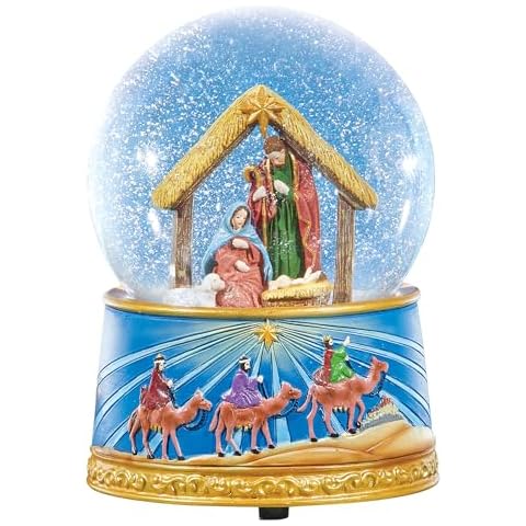 Collections Etc Hand-Painted Nativity Snowglobe Cover