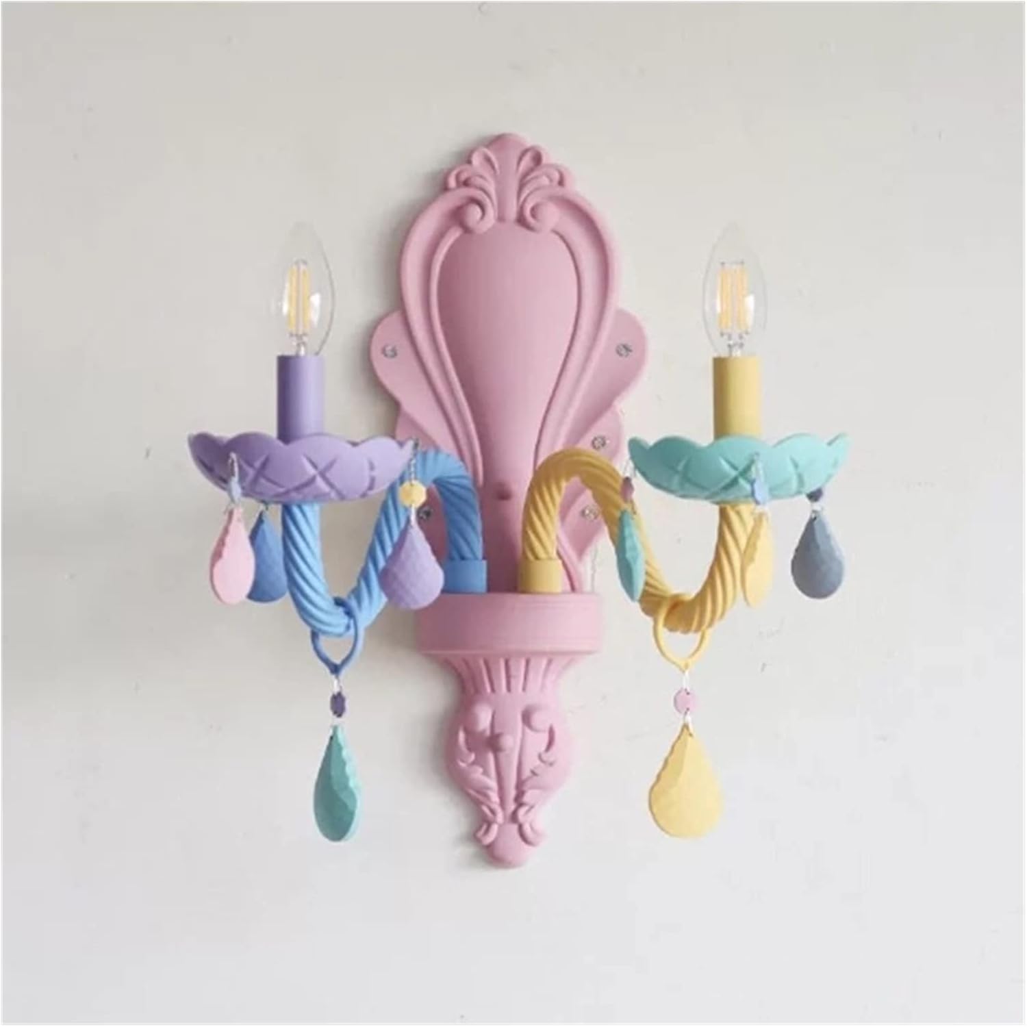 Bedroom Wall Lights, Chandelier, Chandelier Modern Kids Room Chandeliers Bedroom Children Nursery Princess Hanging lamp Indoor House Macaron Color Girls Room Chandelier (Size : 8 Lights) (Color : One