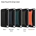 Sinjimoru Phone Grip Card Holder with Phone Stand, Secure Stick on Wallet for iPhone with Kicktand for Table. Sinji Pouch B-Grip Silicone Olive Grey