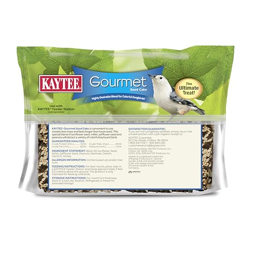 Kaytee Wild Bird Gourmet Seed Cake For Cardinals, Chickadees, Juncos, Titmice, Woodpeckers and More, 2 Pounds - image 8