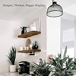 QEEIG Bathroom Floating Shelves for Wall Mounted Shelf Over Toilet Farmhouse Home Decor Display Shelving Small 16 inch Set of 2, Rustic Brown (008-40BN) - Image 3