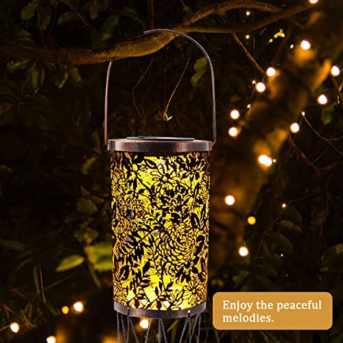 image for Howarmer Solar Wind Chimes LED Lantern Light, Solar Lanterns Outdoor G