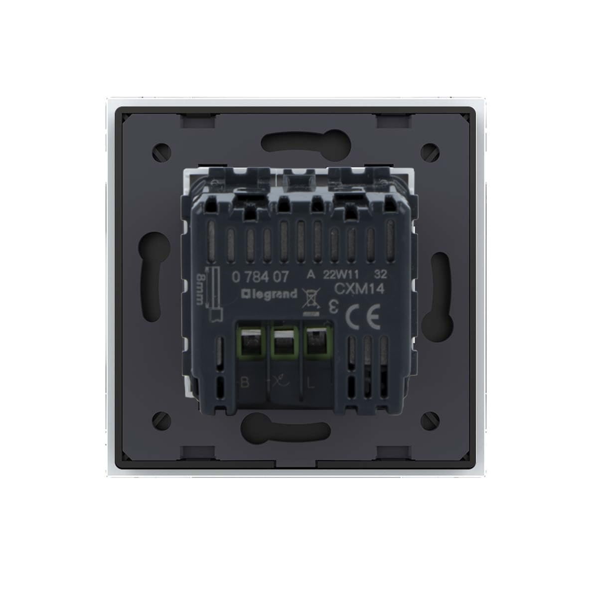 LIVOLO LED Dimmer Lichtschalter Helligkeitsregler Dimmschalter Wandlichtschalter für Unterputz mit Glasrahmen weiß