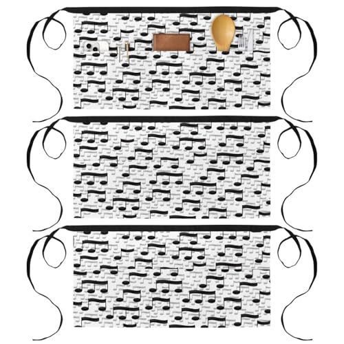 Tablier de travail court pour restaurant et bistrot avec poches de rangement faciles