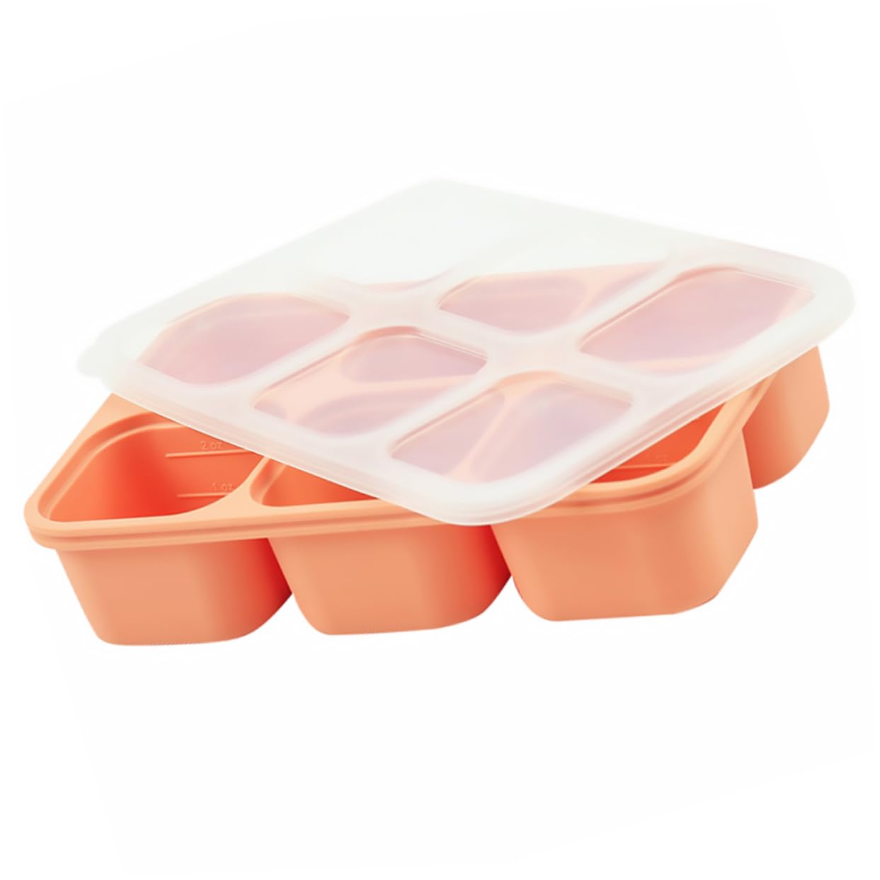 Yardwe Silicone Ice Baby Food Storage Snack Boxes Sealed Lids Crisper Box for Ice Cube Tray Reusable Easy to Clean