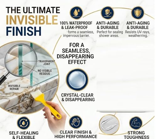 Image of waterproof glue 300gm with Brush Heavy Duty Waterproof Adhesive for Indoor&Outdoor Crack Seal Agent Clear Leak Repair Coating for Roof,Wall Cracks,Bathroom,Tiles,Pipe,Concrete,Metal&Wood