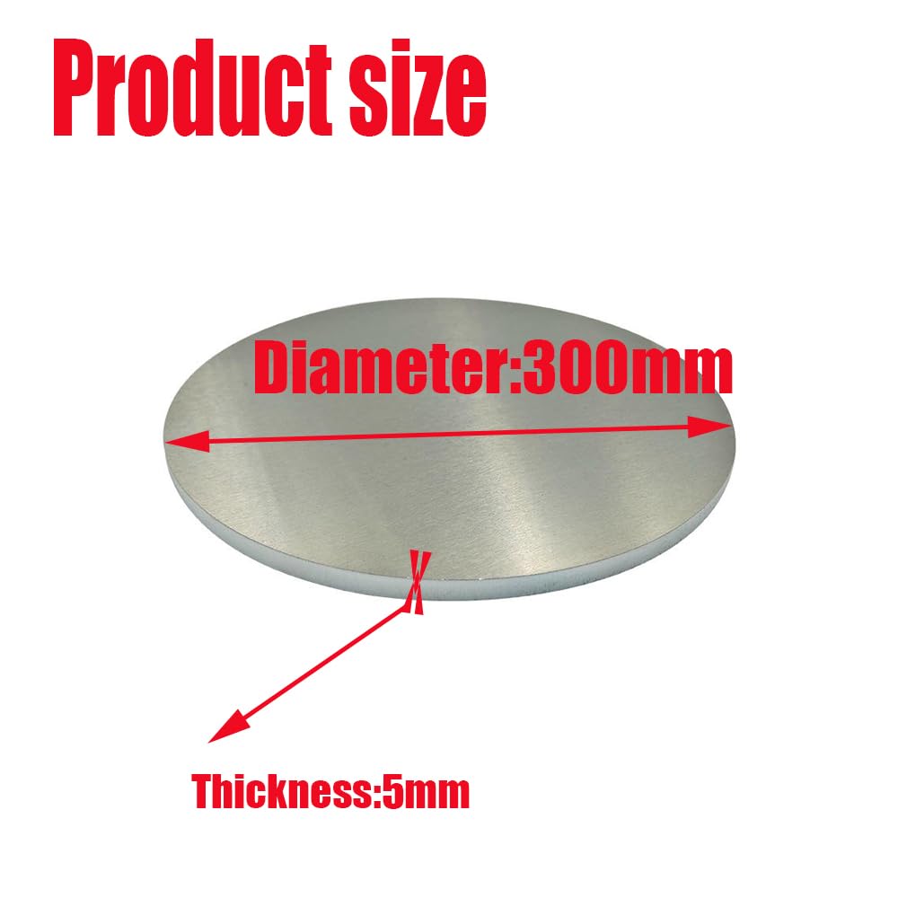 Aluminium-Rundblech - Industrieblech Für Labor Und DIY-Schmiede, Durchmesser 300Mm,Thickness 5mm