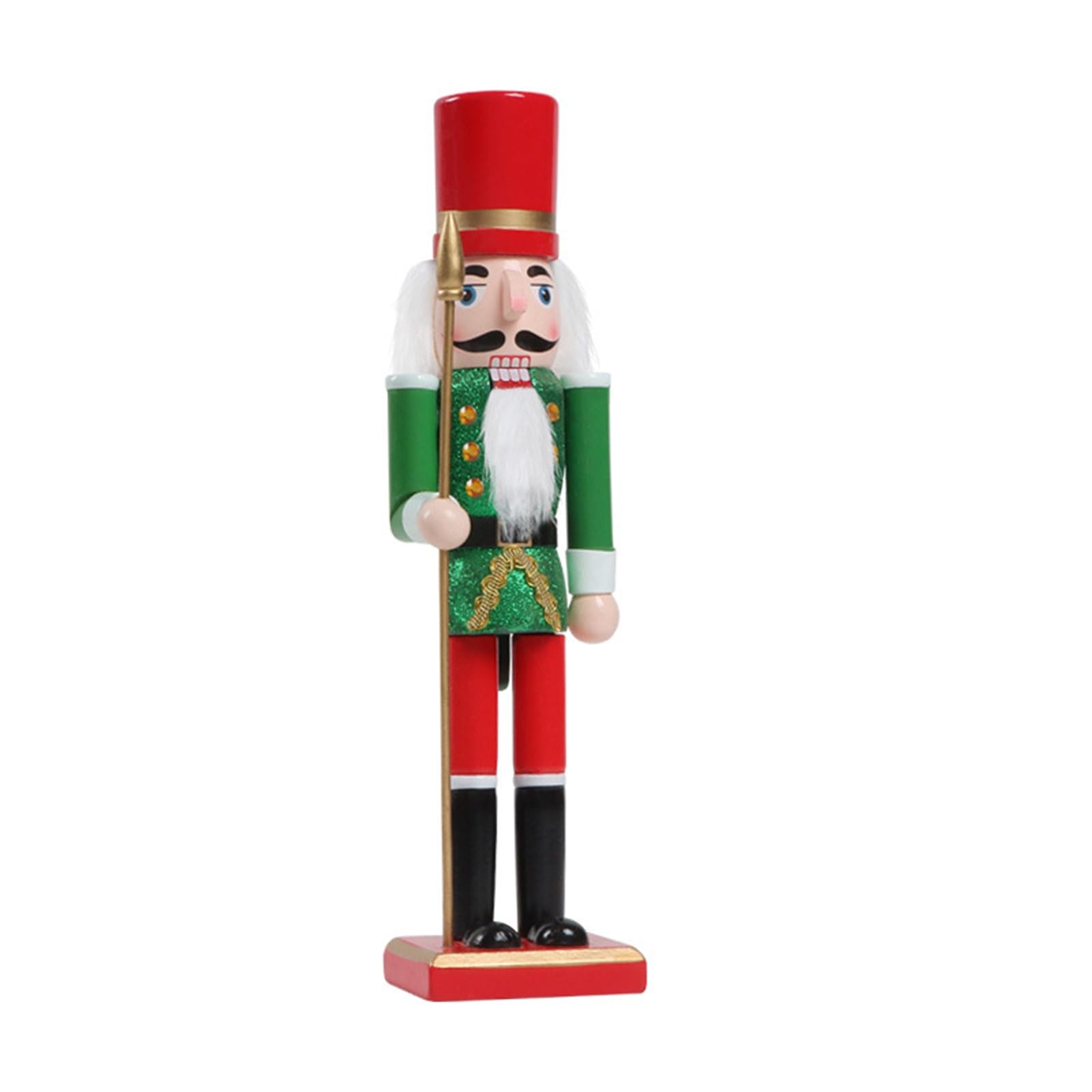 Glifora Christmas Nutcracker Ornament - Large Wooden Soldier Nutcracker Figurine for Christmas Tree, Front Door and Hotel Decoration