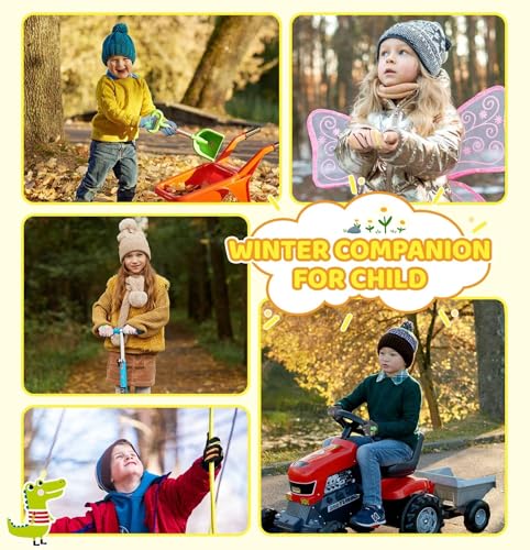 Image of Pixel Panda Winter Kids Warm Sports Gloves for Running Outdoor Boys Girls?Blue-S?