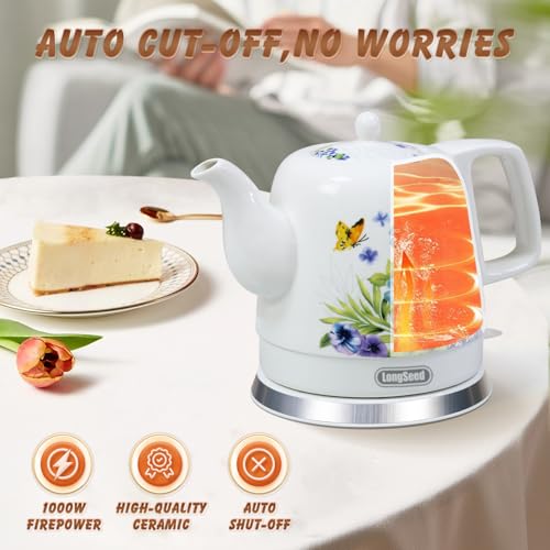 Hervidor eléctrico de cerámica 1.2L 1000W miniatura 5