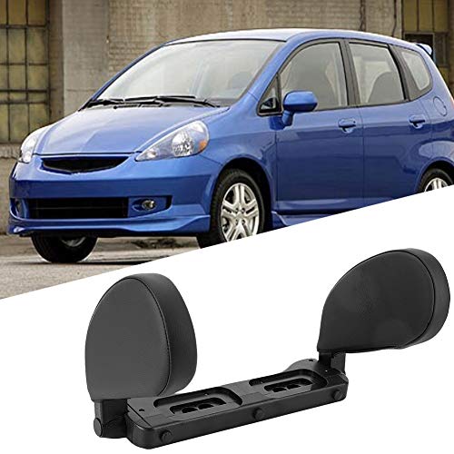 Almohada ajustable para reposacabezas de auto cuero negro miniatura 4