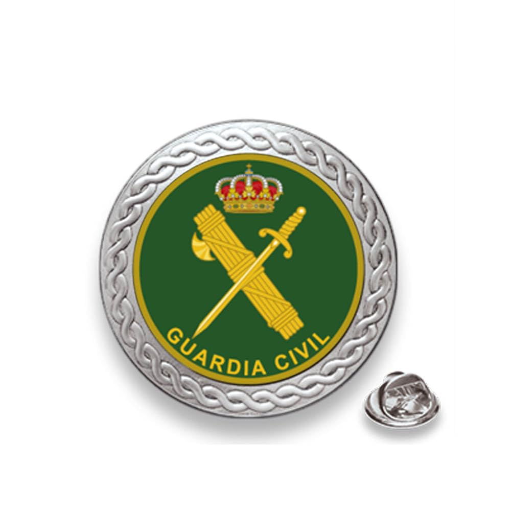 Emblema Guardia Civil España Gota Relieve Zinc Cromado 20 mm