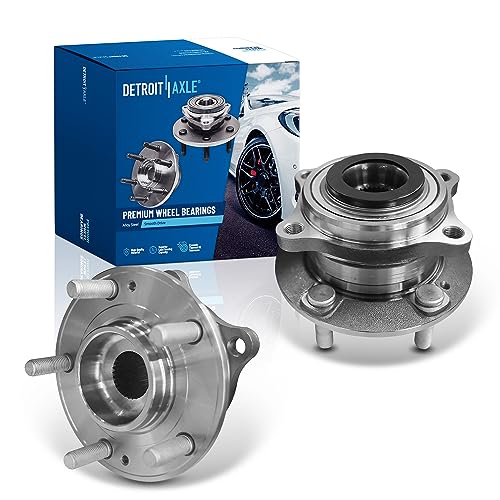Image of Detroit Axle - 2pc Front Wheel Bearing Hubs Assembly with 5 Lug Replacement for Hyundai Sonata Tucson Kia Optima Sportage Cadenza