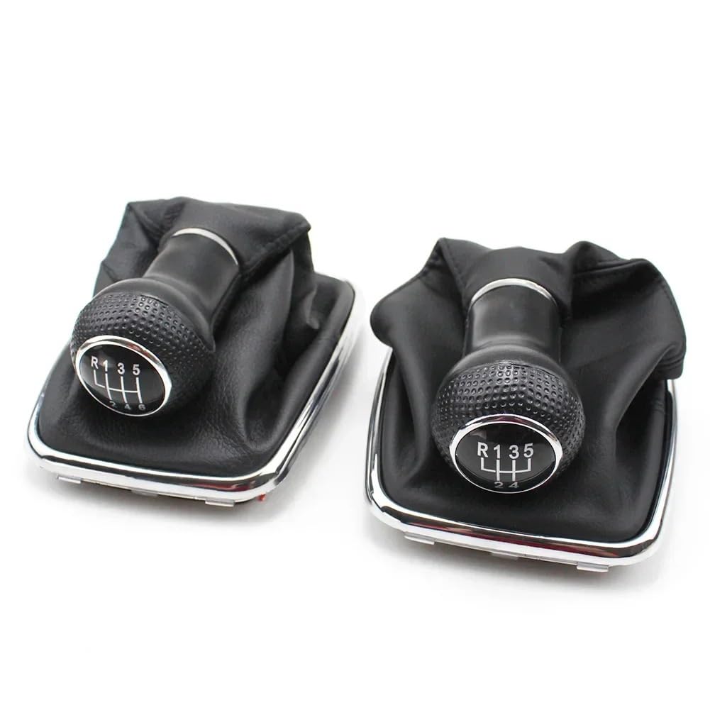 Ozhxxca 5-Speed 6-Speed Shift For Knob Shifter Gear Boot Fit For Bora For Jetta For Gti R32 Mk4 1999-2005(5-Speed)