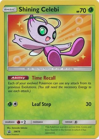celebi pokemon card holographic Shining SM79 Promo (Shining Legends) + TitanCards® Toploader Toys custom cards Psychic / 50 / Magic the Gathering Eternal Color:Smooth Rose
