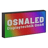 laufschrift led programmieren Für Innen & Außen LED Display 32 x 64 cm [H x B] Laufschrift Leuchtwerbung WiFi Innen & Außen (P10 (Innen & Außen))