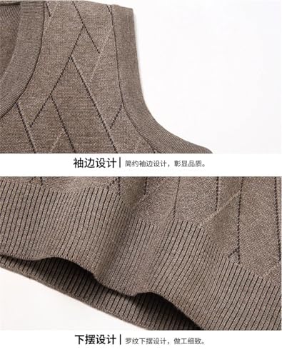 Dcvmvmn Men's Thickened Casual Sweater Tank Top Autumn And Winter Warm V-Neck Vest4