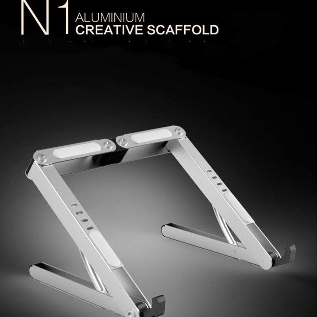 Portable Laptop Desk, Ascensore stand Notebook Stand portatile pieghevole in alluminio di mano ufficio adatto per ufficio lavoratori e studenti