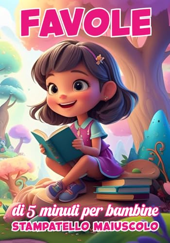 FAVOLE di 5 minuti per bambine: 50 storie brevi con 50 disegni a colori per aiutare le bambine dai 5 ai 6 anni a imparare a leggere con gioia e sicurezza. Impara a leggere, fiabe