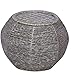 KAM Home Handicrafts Silver MATKI Iron Stool Silver Indoor/Outdoor
