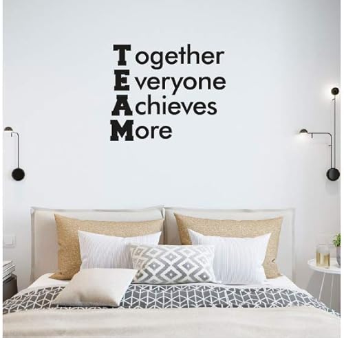 TEAM - Together Everyone Achieves More - Grupo de equipo motivacional inspiración, vinilo para pared, decoración de pared para el hogar, habitación,