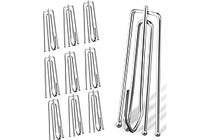 100 Pack Curtain Pleat Hook, Stainless Steel Traverse Pleater Hooks