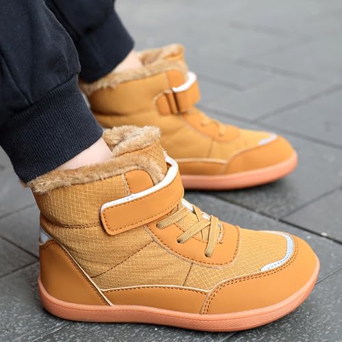 IWIHMIV Boys' Boots Girl Snow Boots Toddler Girls Winter Boots Boys' Snow Boots Cotton Shoes Outdoor Warm Winter Boots4