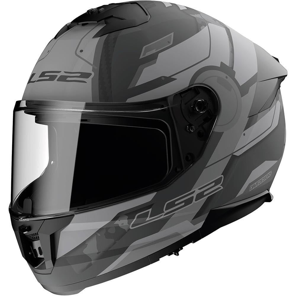 LS2 FF808 Stream II Shadow Kask, matowy szary, XL (61/62)