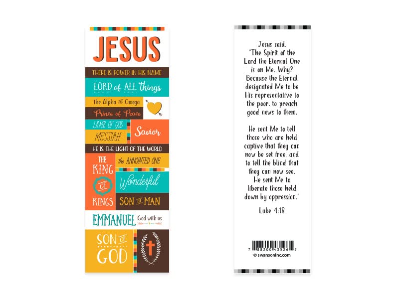 Names of Jesus Book Mark Pack of 25