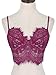 Choies Women's Summer Floral Sheer Eyelash Lace Spaghetti Strap Crop Cami Bra