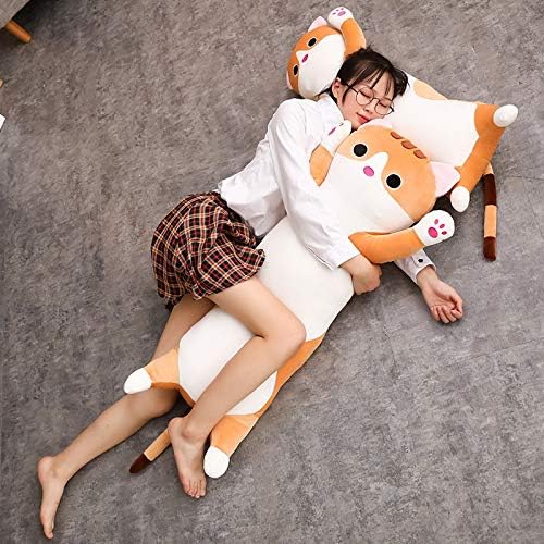 Solazi Cat Pillow Plush - Long Cat Pillow Plush Toy Soft Cushion Stuffed Animal Doll Sleep Sofa Bedroom Decor Gifts for Kids - 36 Inch - Simulation Valentine Body Ragdoll Cute Expressions