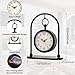 JUMBO DECOR Vintage Metal Table Clock, Farmhouse Table Clock, Small Black Silent Non-Ticking Battery Operated Desk and Shelf Clocks for Home Kitchen Living Room Bedroom Decor