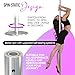 ILOGICASE Spinning Dancing Pole for Home | Portable and Heavy Duty 45mm Dance Pole Apartment Friendly, Adjustable Height 7ft to 11ft, w/Pole Conditioning Bands Set, LED Light and Carry Bags (Chrome)