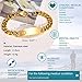 VNOX Customized Stainless Steel Medical Alert ID Bracelet for Men,Gold Plated 8.5