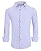 Alex Vando Herren Button-Down-Shirt, knitterfrei, 4-Wege-Stretch-Druck, Business-Freizeithemd, weiße blumen, Mittel