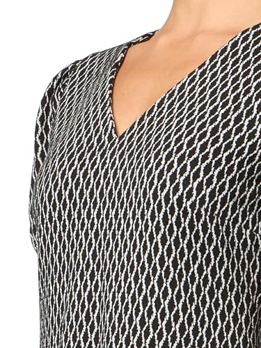 Image of Tommy Hilfiger Women's Short Puff Sleeve V-Neck Shift Mini Dress