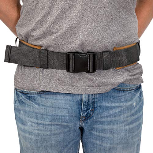 Dickies Heavy-Duty Padded Work Belt for Contractors, Quick-Release Buckle, Adjustable, 3-Inch Width, Holds Most Tool Belt Pouches, Grey/Tan3
