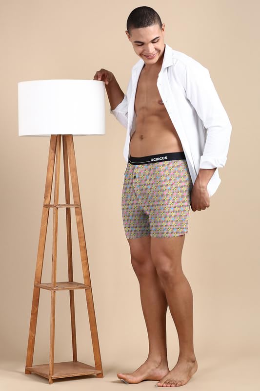 Image of &Circus Men's Puresoft Beechwood Modal Boxers | Ultra Soft Elastane Stretch Mens Breathable Boxer Innerwear Men