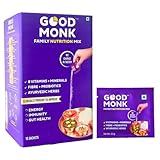 Good Monk Multivitamin,Probiotic&Fibre Mix(Add To Food,No Taste Change). Improves Energy,Immunity&Gut Health With Vitamin B12,C,D,Iron,Zinc,1.3 Bn Probiotics|For Kids,Men&Women-15 Sachets