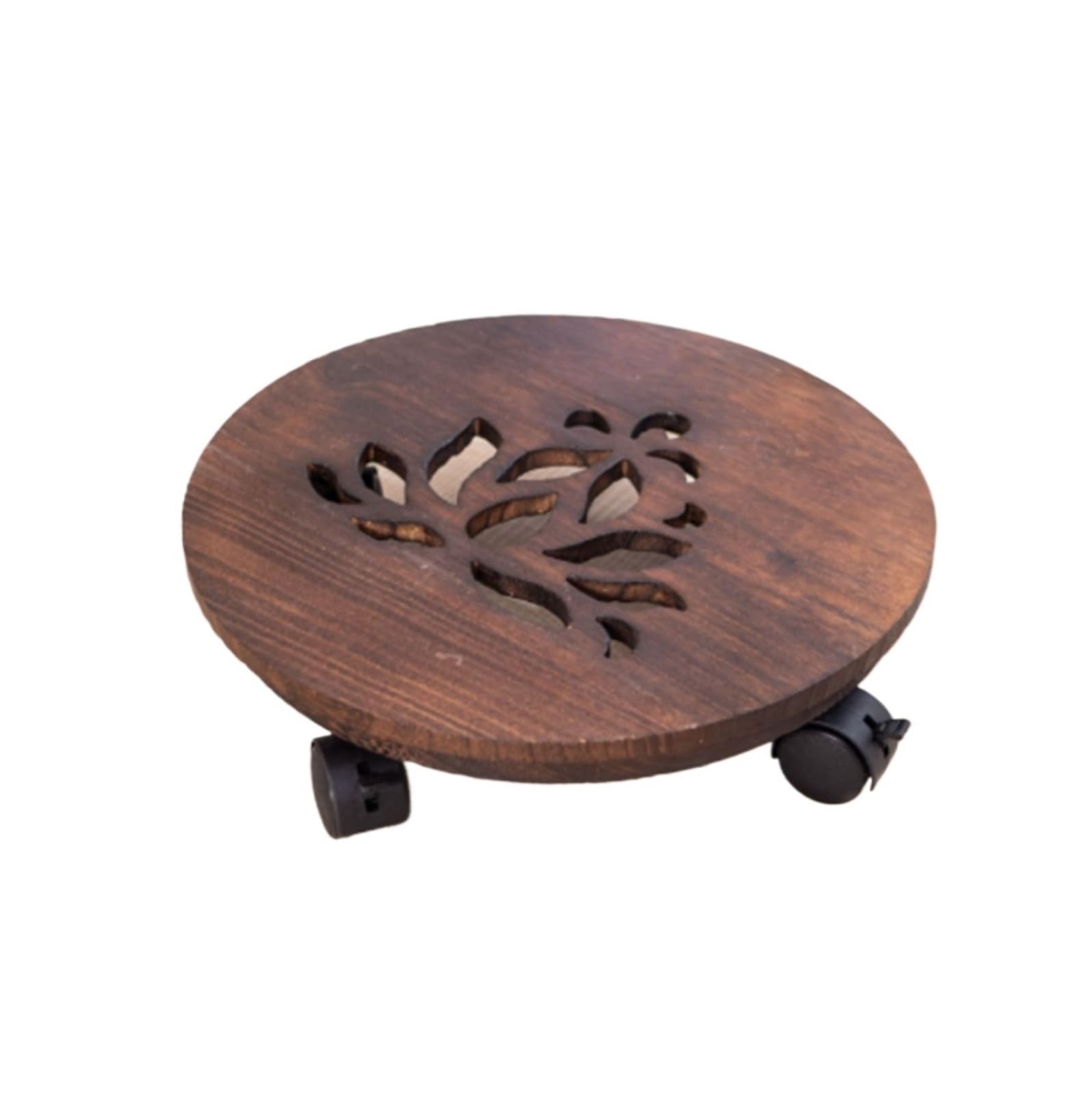 HPTHLY Pots Holders Wooden Plant Cart With Swivel Casters Movable Flower Pot Rack For Indoor And Outdoor Flower Pot Dolly (Graphics 33Cm)