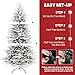 Hykolity 7.5 ft Prelit Snow Flocked Christmas Tree, 2933 PE&PVC Realistic Branch Tips, Artificial Twinkling Christmas Tree with 450 Warm White LED Lights, Metal Stand and Hinged Branches