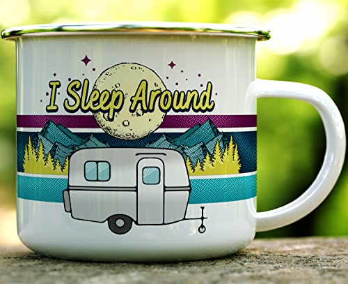 Taza de Camping Loftipop I Sleep Around 16oz miniatura 2