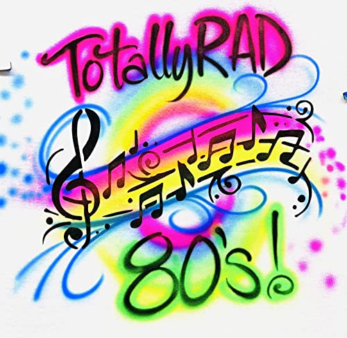 Airbrush Music Notes Name Design T Shirt