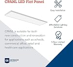 Lithonia Lighting 1x4 LED Flat Panel Light, 4000 Lumens, 3500K/4000K/5000K | CPANL 1 Ft. x 4 Ft. LED Light Panel, Ceiling Lighting Fixture, 3-in-1 Switchable CCT, Includes Ceiling Mount Bracket, White