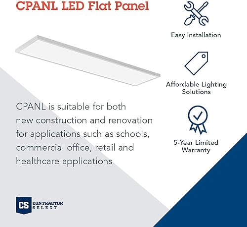 Miniatura 2 de Lithonia Lighting CPANL 1X4 40LM SWW7 120 TD DCMK 1 pie x 4 pies LL CPANL LED Panel plano con 4000 lúmenes y 3500 a 5000K CCT conmutable con soporte