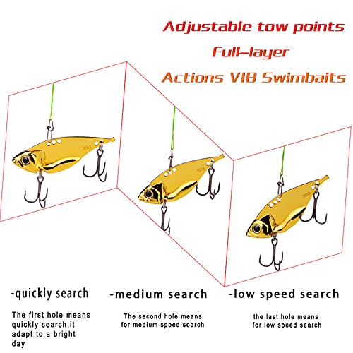 OriGlam 5pcs Fishing Spoons Hard Lure, Metal Lures Hard Baits for Bass Walleye Trout (Gold) - Image 4