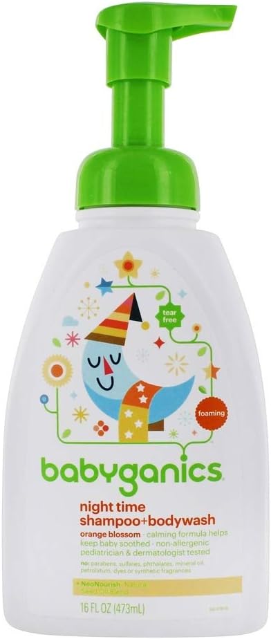 Babyganics Shampoo And Body Wash Night Time Orange Blossom, 16 Ounce, 2 Pack