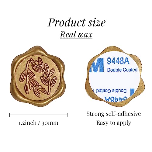 image for UNIQOOO Wax Seal Stickers - Olive Branch Wedding Invitation Envelope S