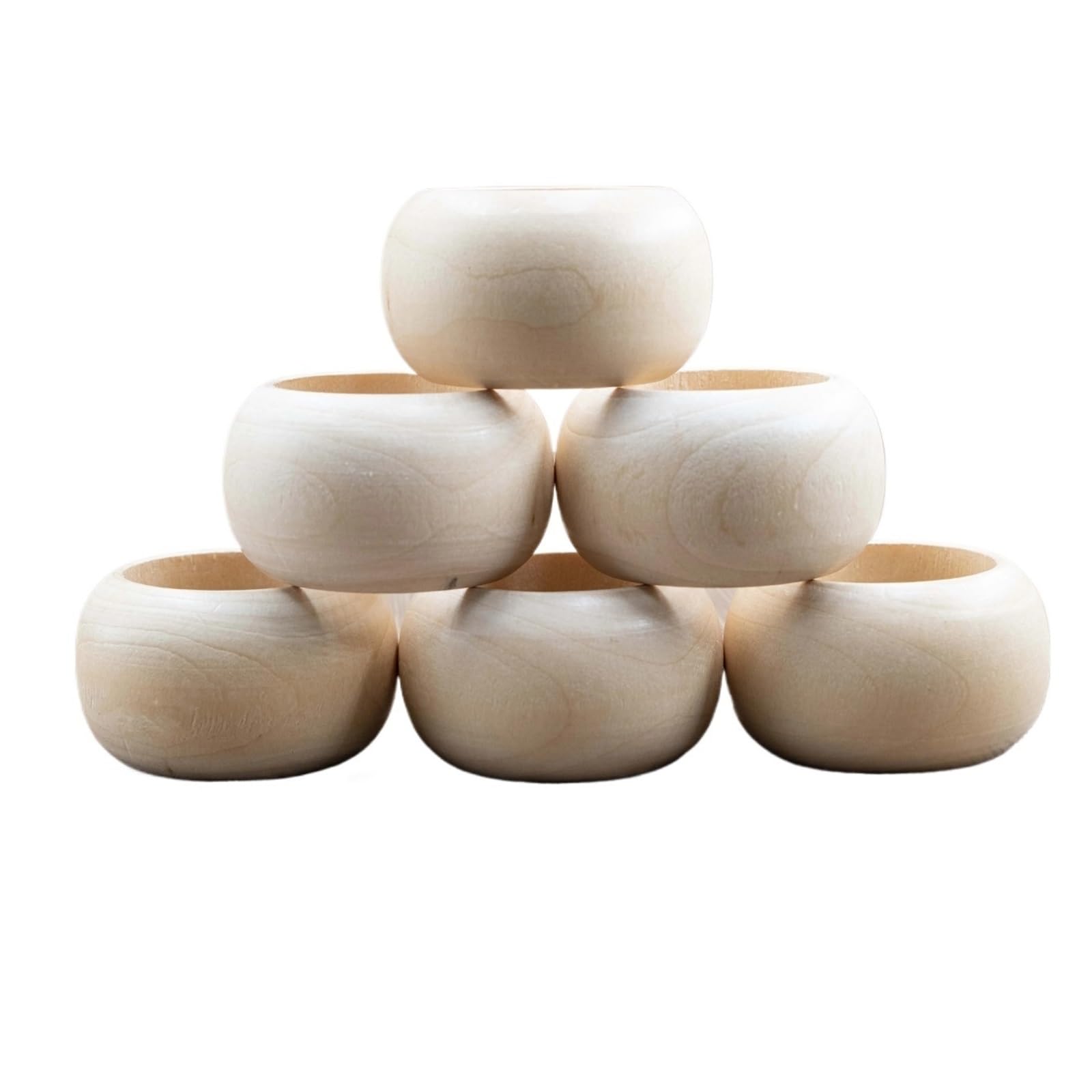 10PCS Wooden Napkin Rings for Weddings Banquets Table Decor Rustic Napkin Holder